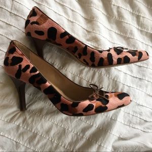 Gianni Bini Pink Leopard Print Heels